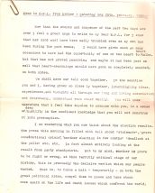 Letter to Emmeline Pethick from Esther Knowles