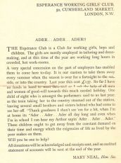Advertisement for Esp�rance Club