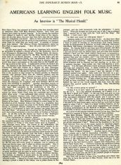 Article by Mary 'Americans Learning English Folk Music'