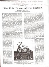 Article by Mary 'The Folk Dances of Old Enlgand'