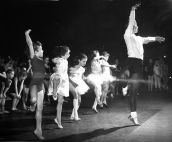 Vida Brown teaching children to dance