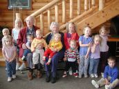 Cicely and her great-grandchildren